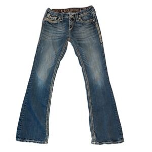 Rock Revival Kai Jeans Womens Easy Boot Cut Denim Embellished Pockets Size 26